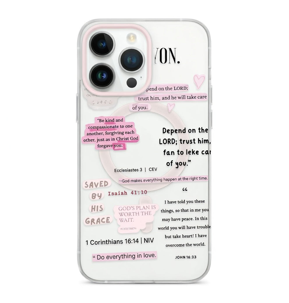iPhone cover with text